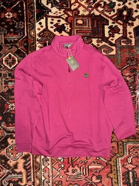 Masters Men's Magenta Quarter-Zip Pullover Sweater new Berckmans 2026